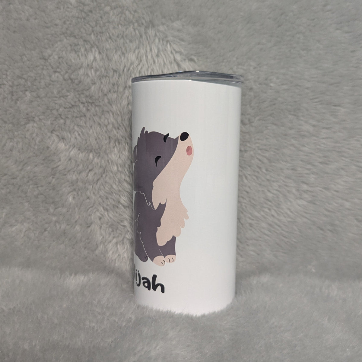 Kids Wolf Tumbler 15oz With Reusable Straw, Can Be Personalized
