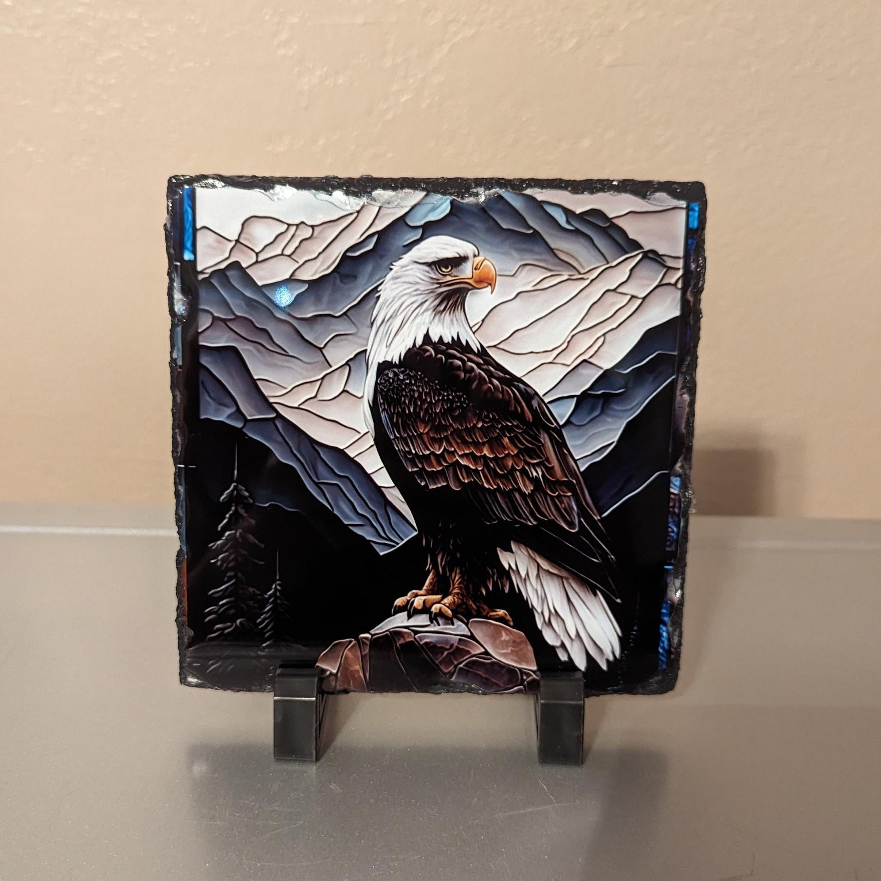Slate Eagle Picture With Display Legs