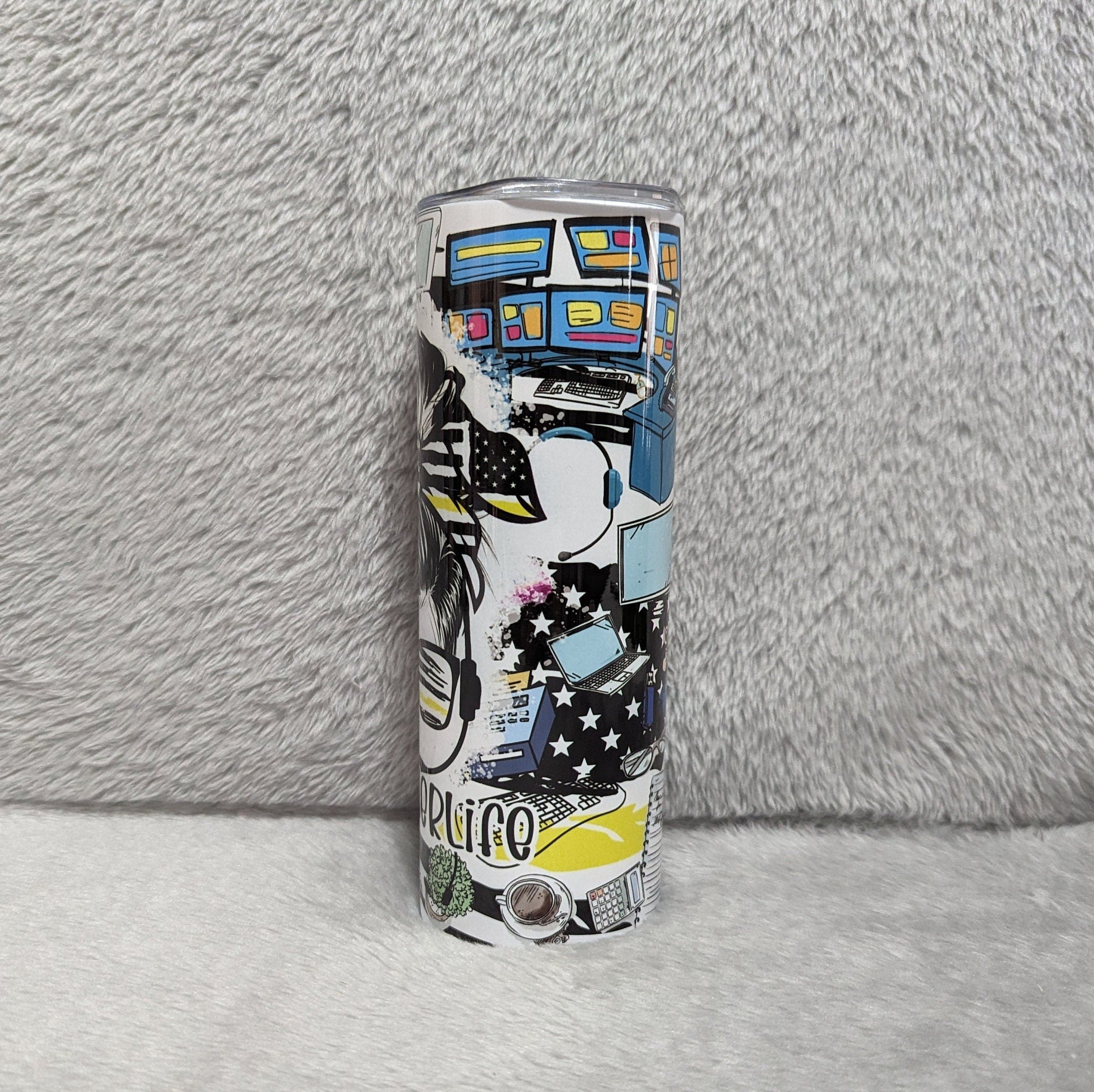 Dispatcher Tumbler 20oz With Reusable Straw, Can Be Personalized