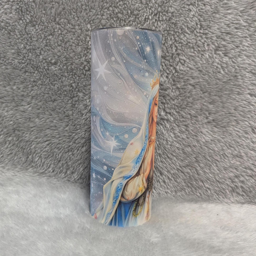 Mother Mary Tumbler 20oz With Reusable Straw