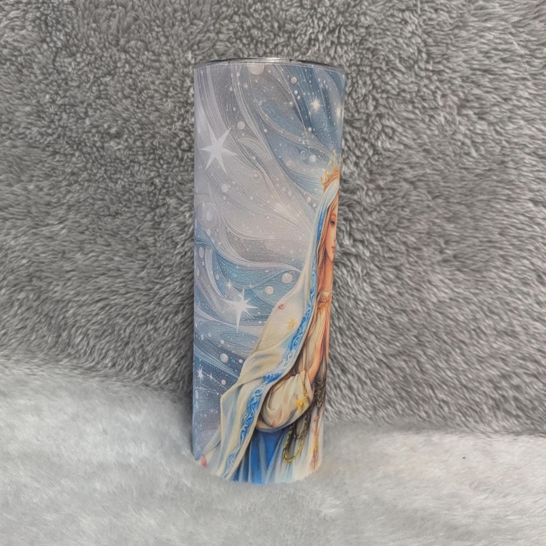 Mother Mary Tumbler 20oz With Reusable Straw