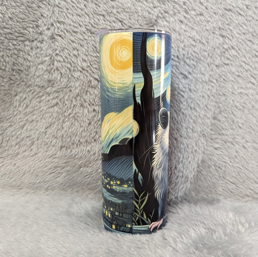 Possum Tumbler 20oz With Reusable Straw, Can Be Personalized