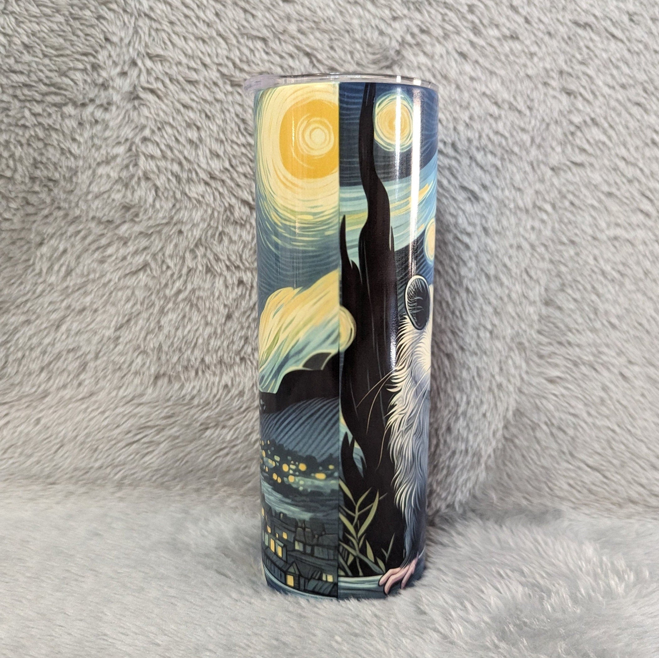 Possum Tumbler 20oz With Reusable Straw, Can Be Personalized