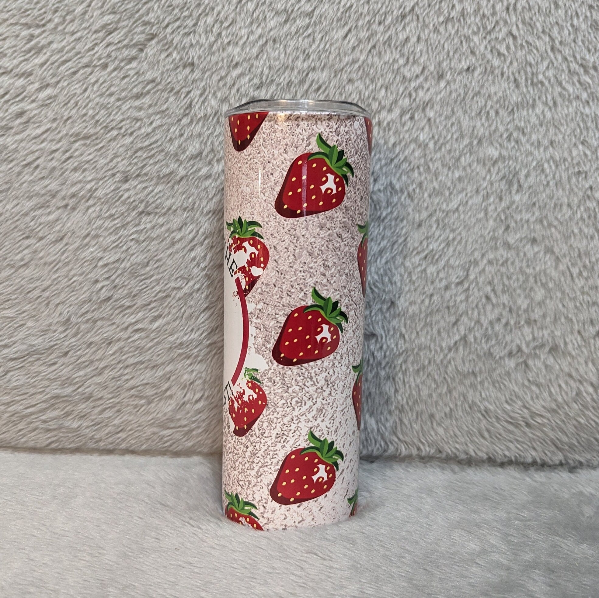 Strawberry Gnome Tumbler 20oz With Reusable Straw