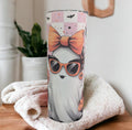 Cute Ghost Tumbler 20oz With Reusable Straw, Can Be Personalized