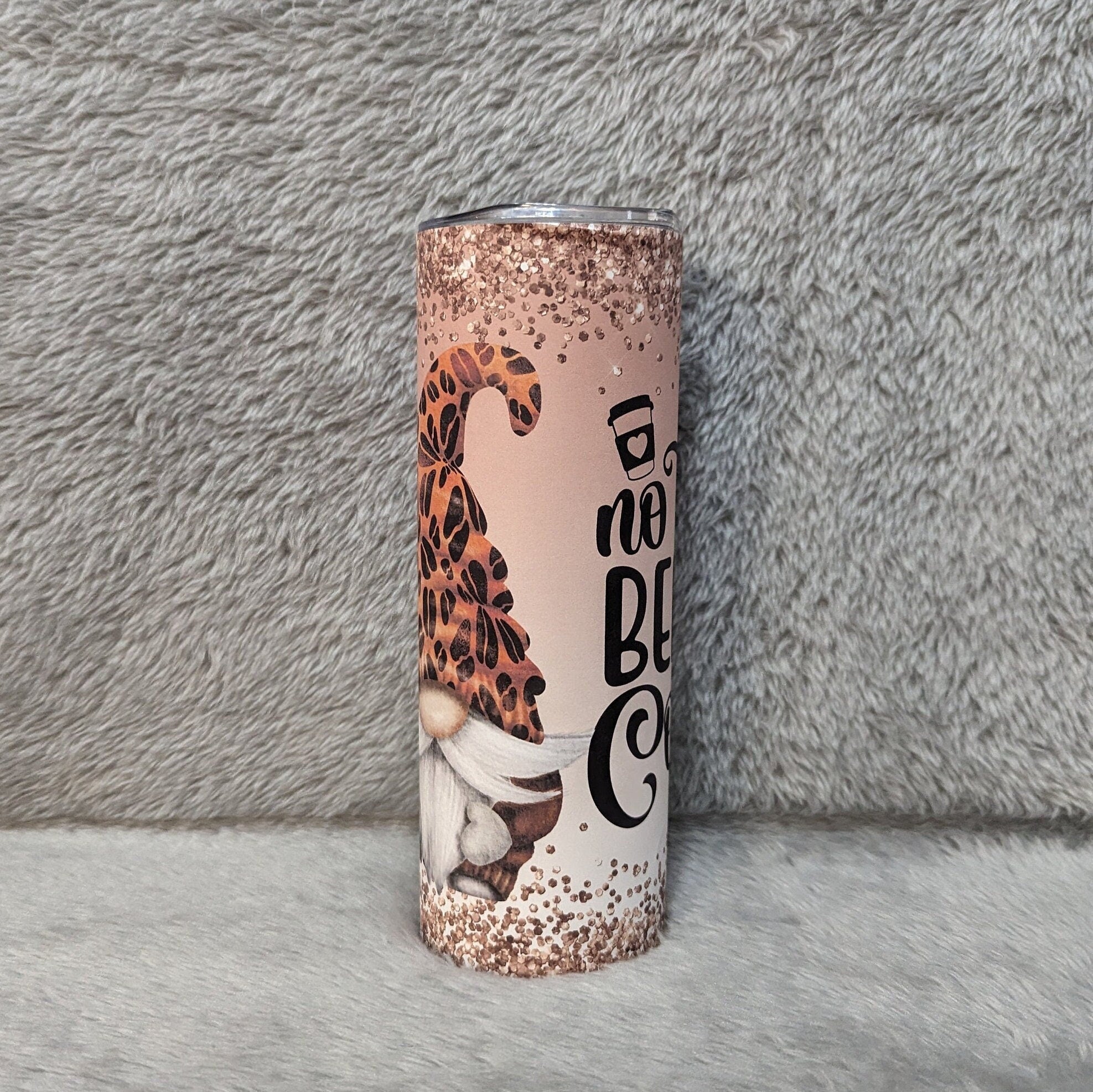 No Talkie Before Coffee Gnome Tumbler 20oz With Reusable Straw