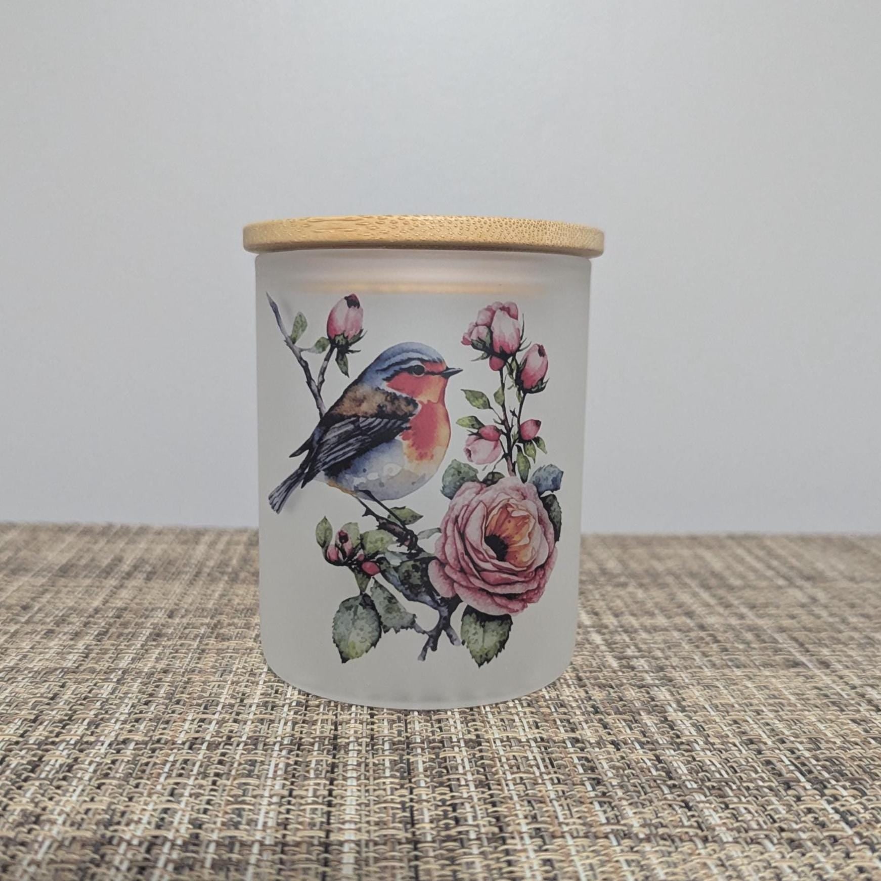 Bird Candle Holder With A Battery Operated Flickering Tea Light