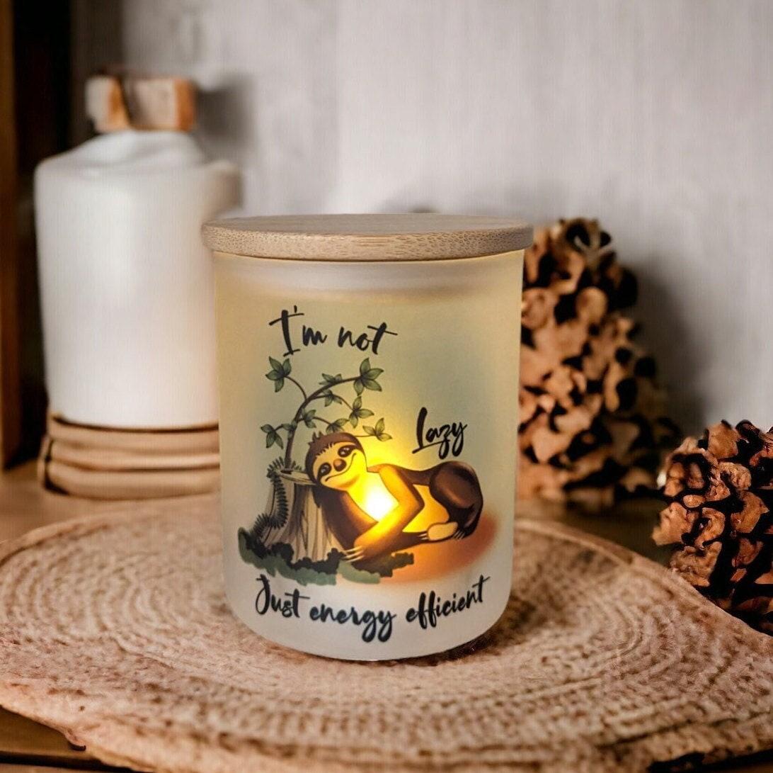 Sloth Candle Holder With A Battery Operated Flickering Tea Light