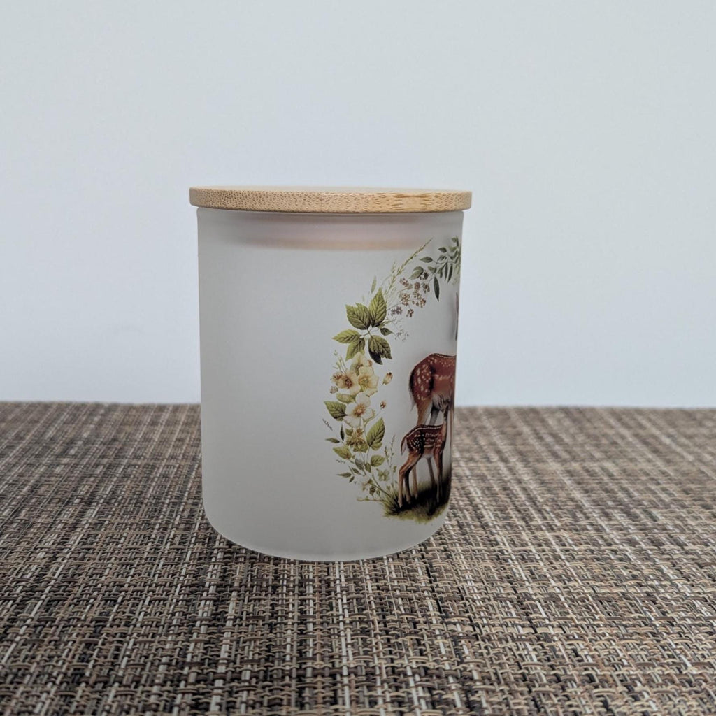 Deer With Fawn Candle Holder With A Battery Operated Flickering Tea Light