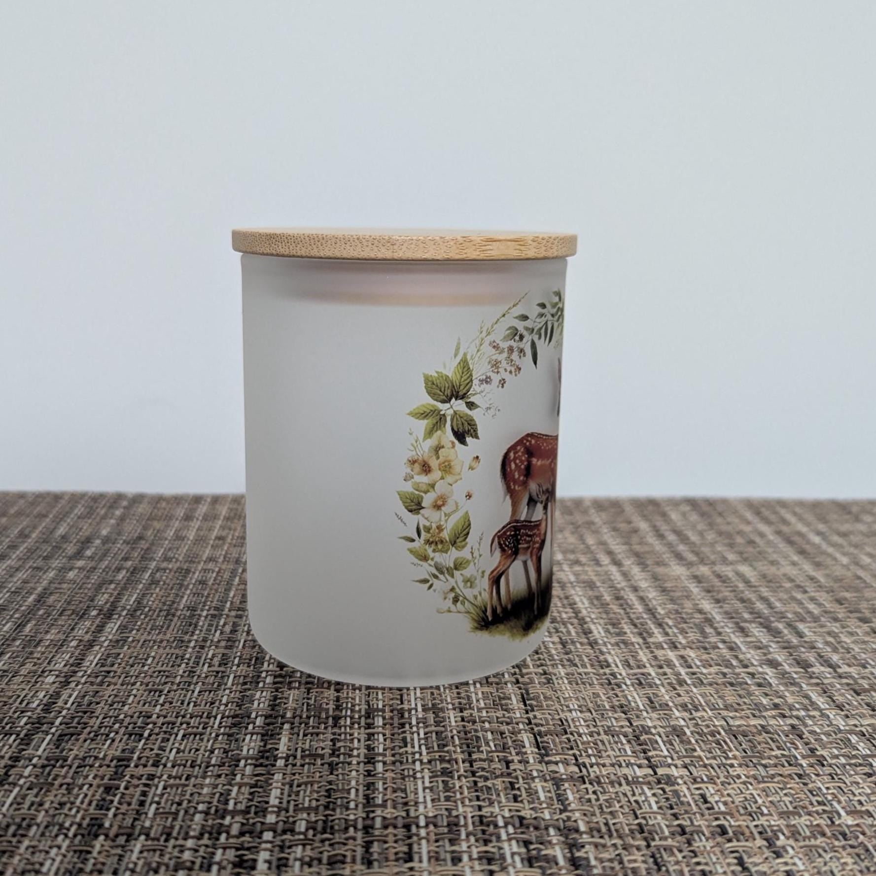 Deer With Fawn Candle Holder With A Battery Operated Flickering Tea Light