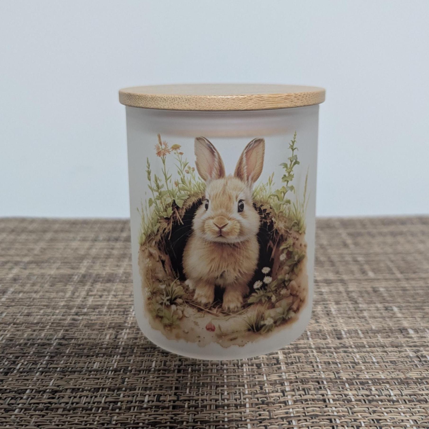 Rabbit Candle Holder With A Battery Operated Flickering Tea Light