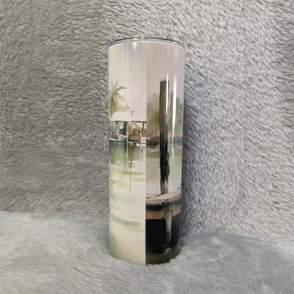 Fishing Tumbler 20oz With Reusable Straw, Can Be Personalized