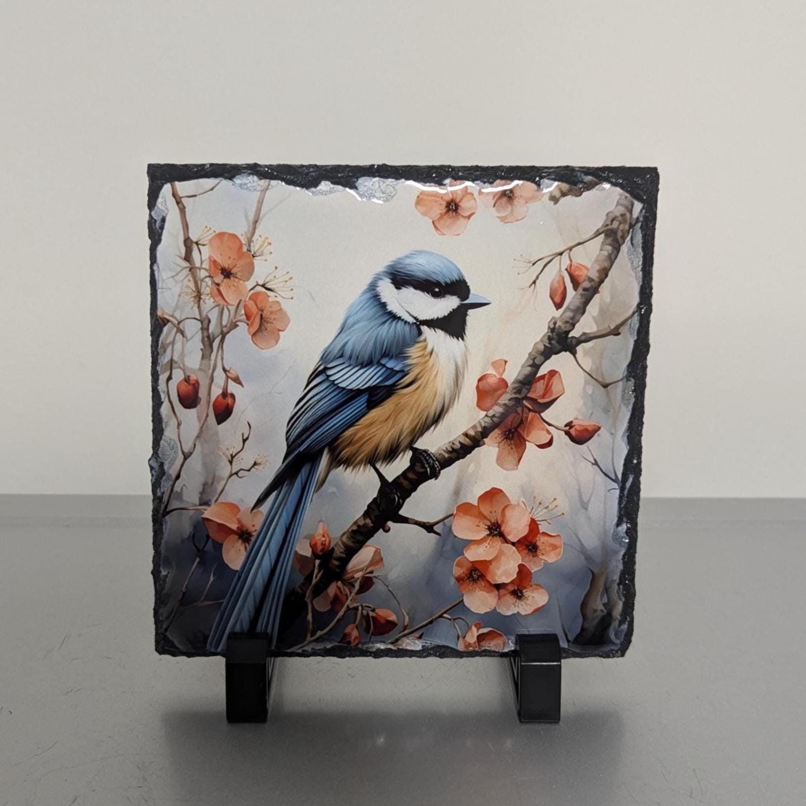 Slate Bluebird Picture With Display Legs
