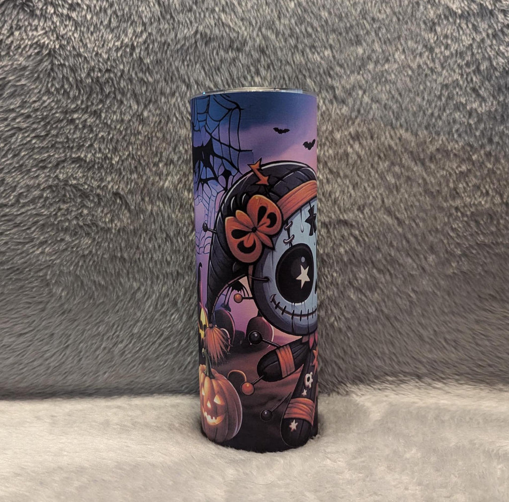 Halloween Mummy Tumbler 20oz With Reusable Straw, Can Be Personalized