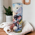Cute Cow Tumbler With A Calf 20oz With Reusable Straw, Can Be Personalized