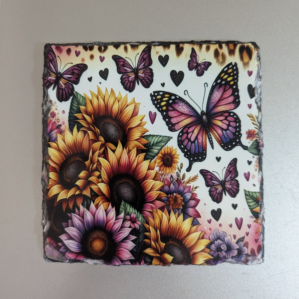 Slate Butterfly Picture With Display Legs