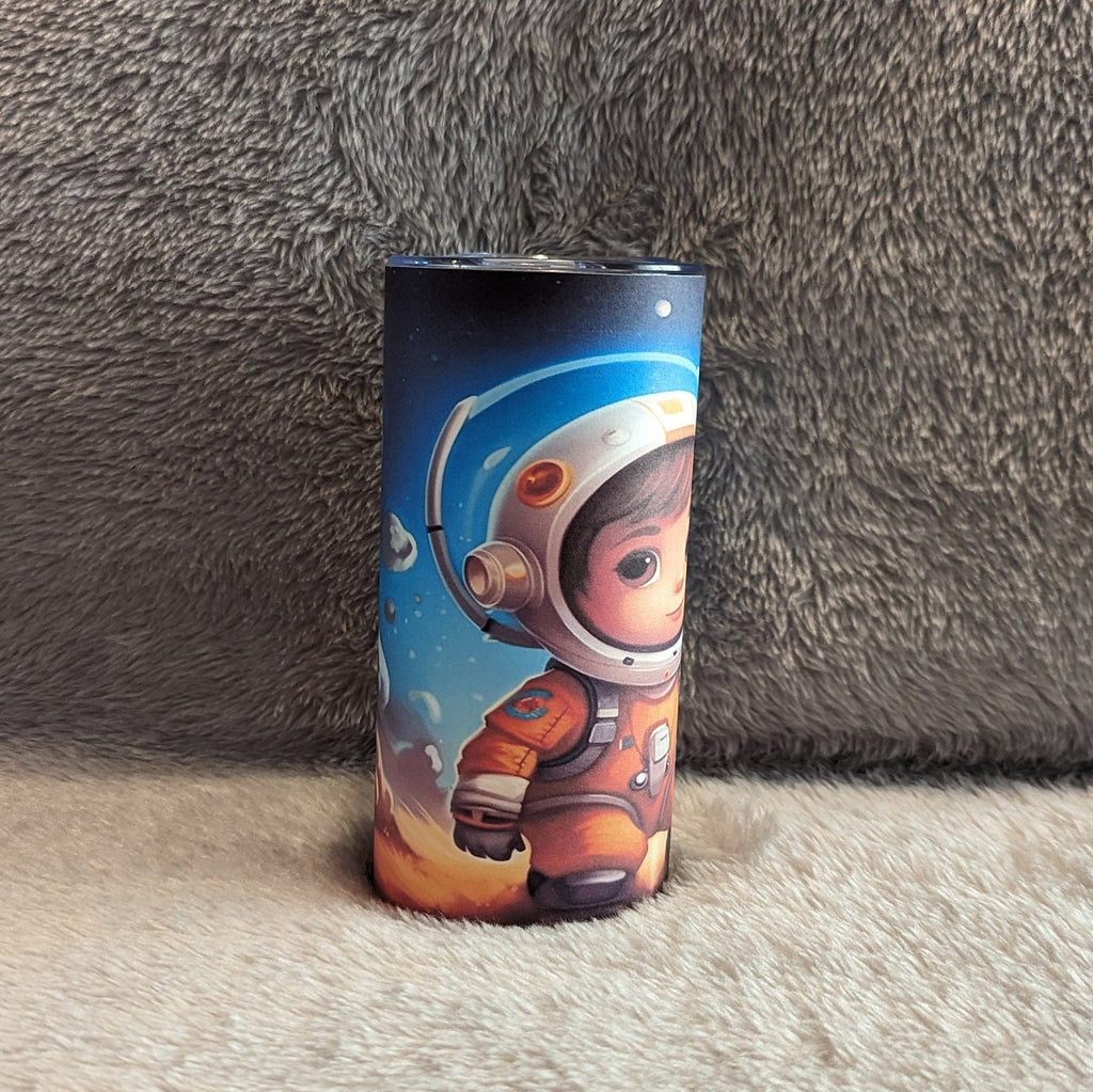 Kids Astronaut Tumbler 15oz With Reusable Straw, Can Be Personalized