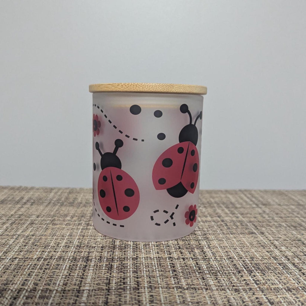 Ladybug Candle Holder With A Battery Operated Flickering Tea Light