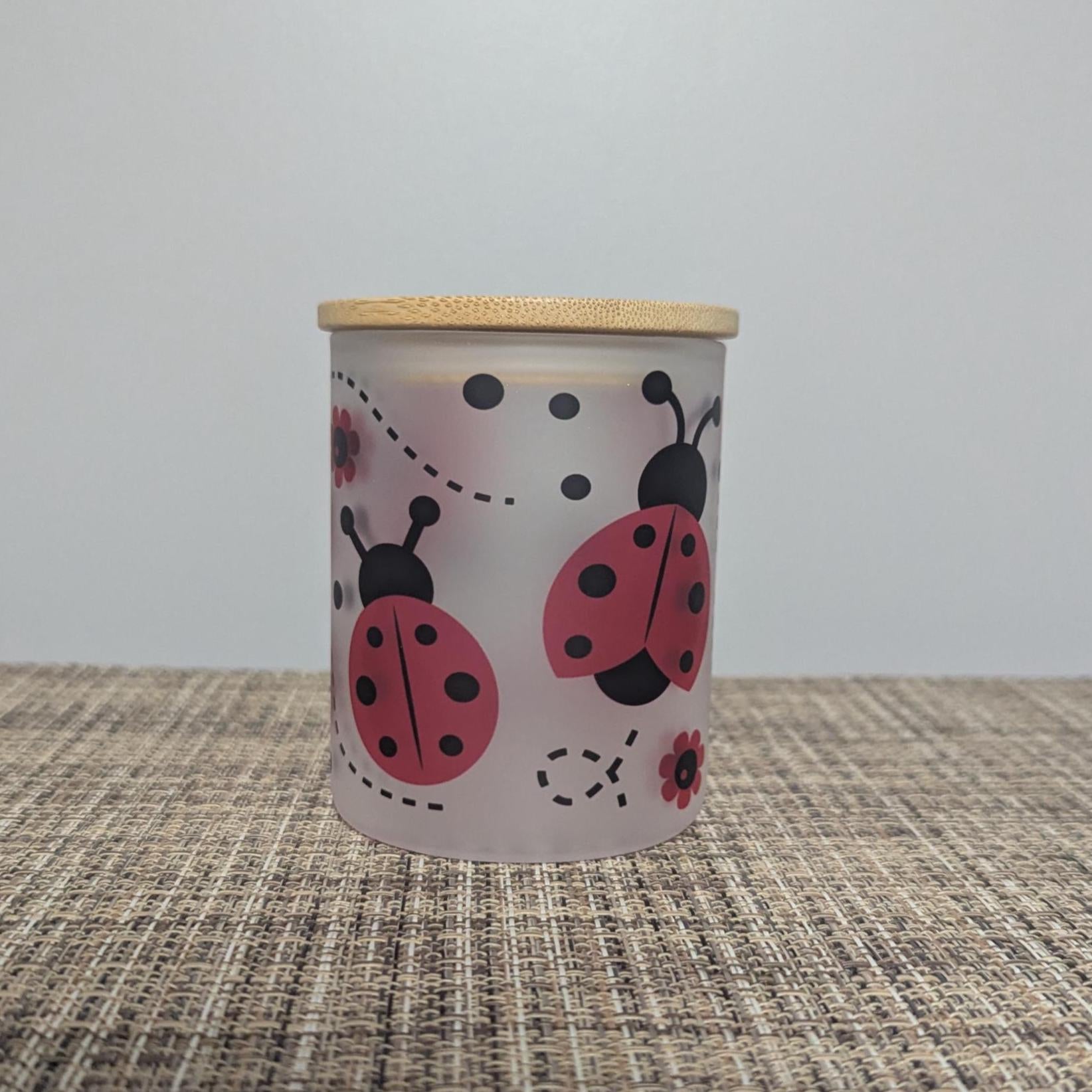 Ladybug Candle Holder With A Battery Operated Flickering Tea Light