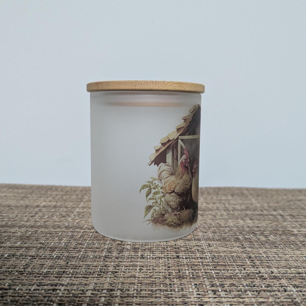 Chicken Candle Holder With A Battery Operated Flickering Tea Light