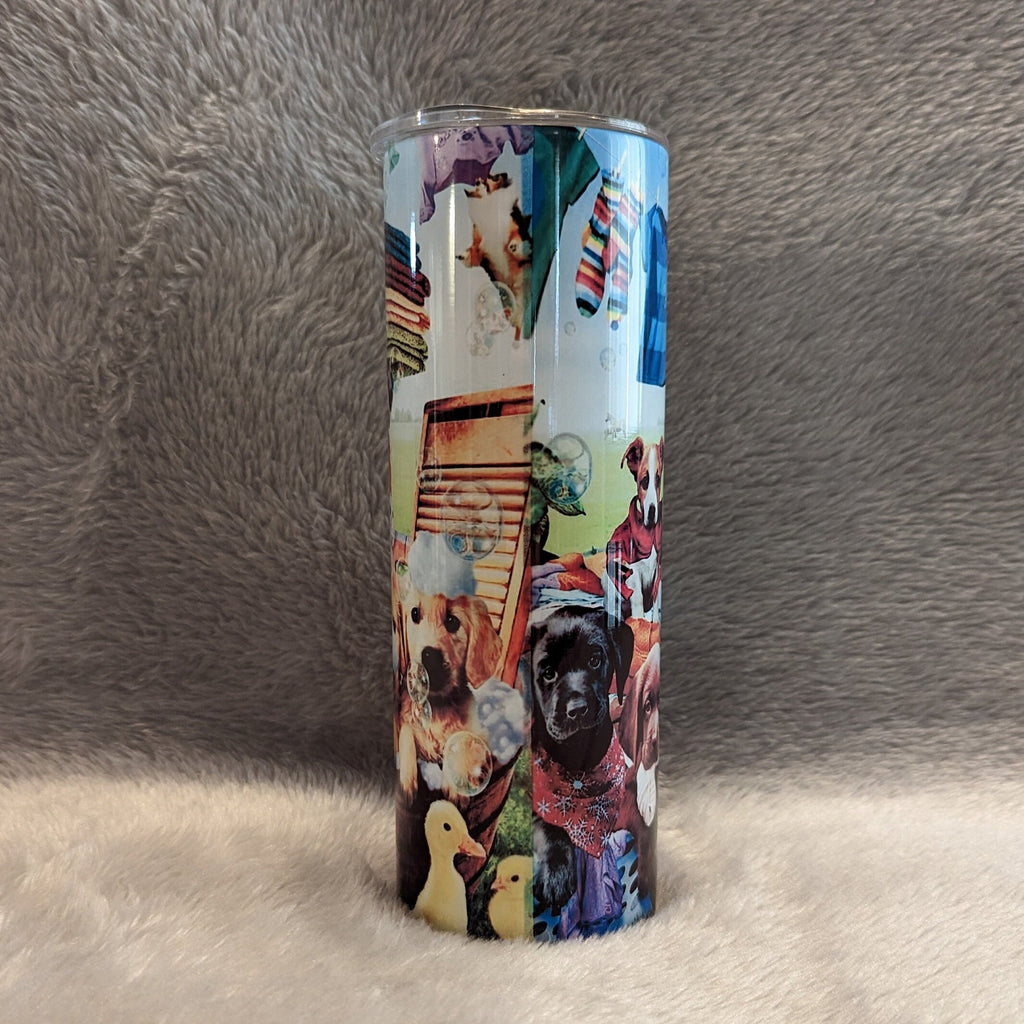 Dog Tumbler 20oz With Reusable Straw, Can Be Personalized
