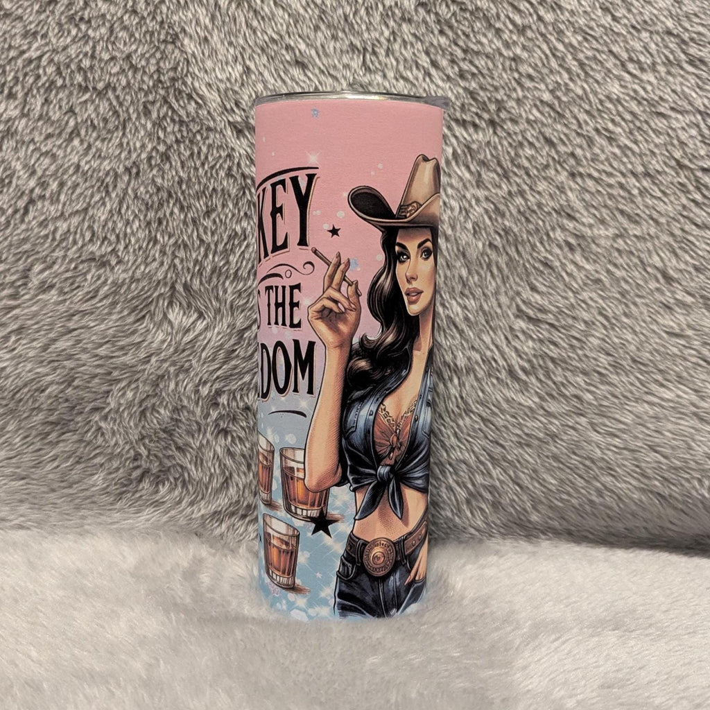 Whiskey Girl Tumbler 20oz With Reusable Straw, Can Be Personalized