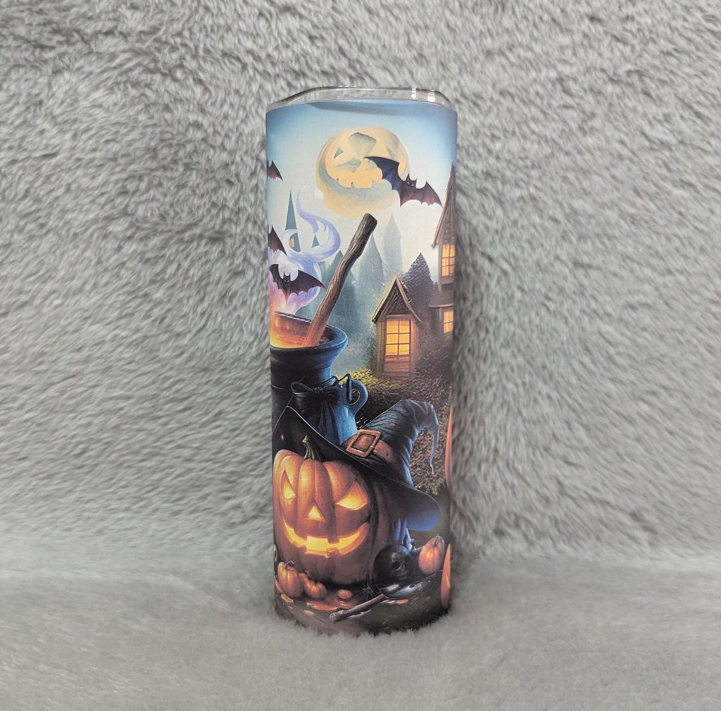 Halloween Tumbler 20oz With Reusable Straw, Can Be Personalized
