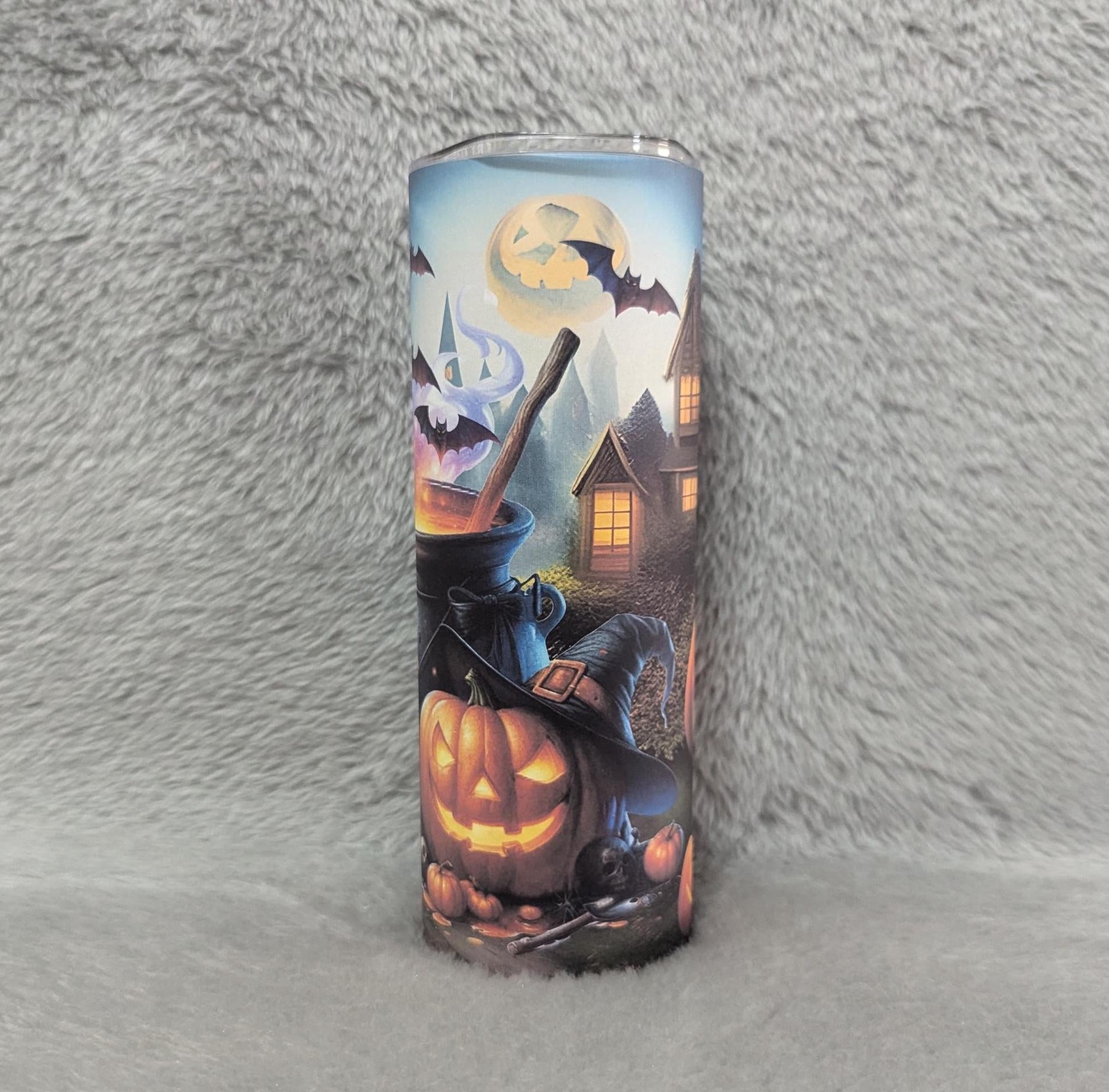 Halloween Tumbler 20oz With Reusable Straw, Can Be Personalized