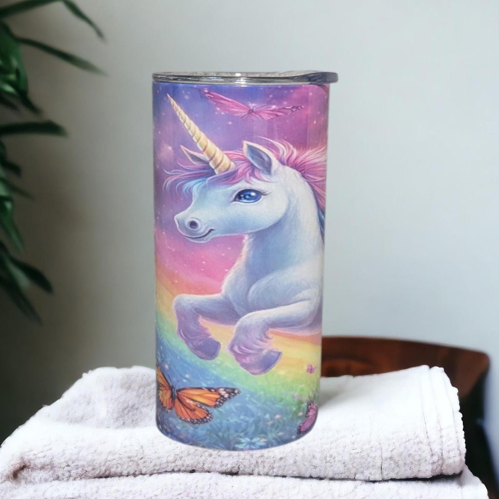 Kids Unicorn Tumbler 15oz With Reusable Straw, Can Be Personalized