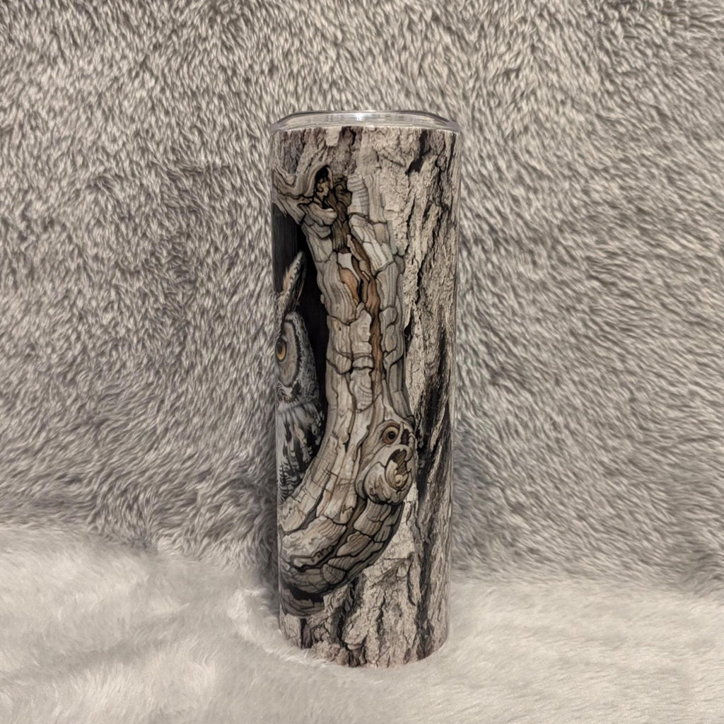 Owl Tumbler 20oz With Reusable Straw, Can Be Personalized