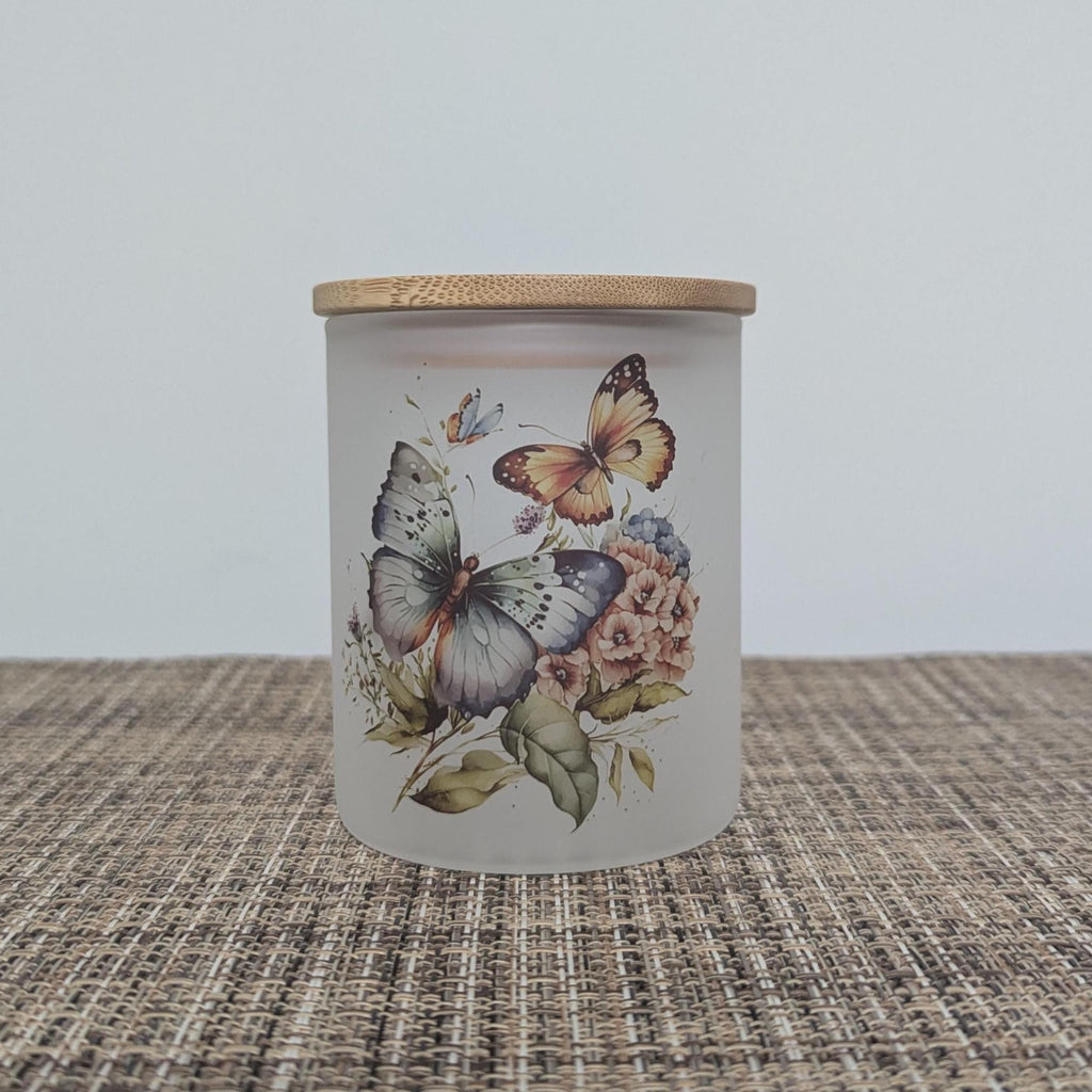 Butterfly Candle Holder With A Battery Operated Flickering Tea Light