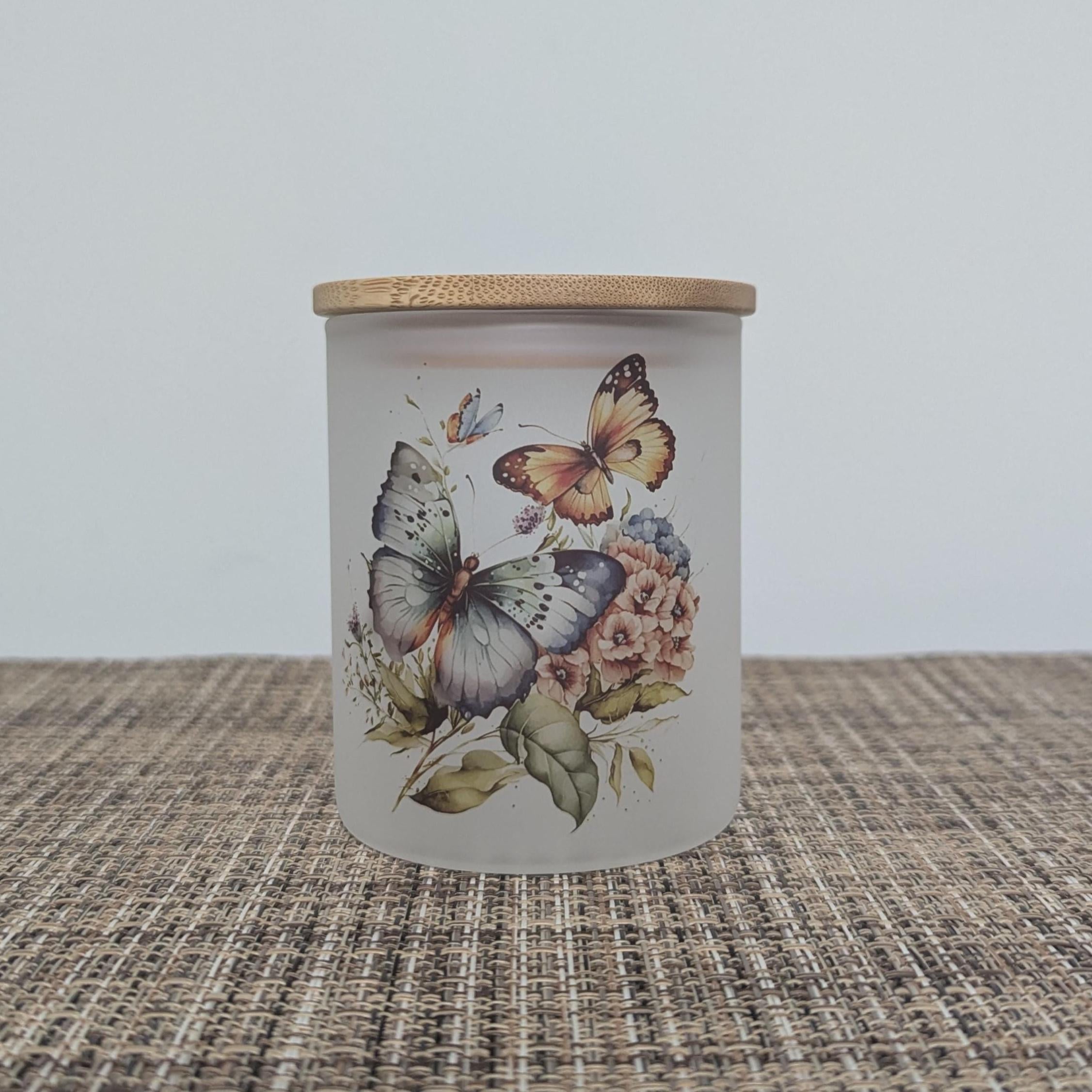 Butterfly Candle Holder With A Battery Operated Flickering Tea Light