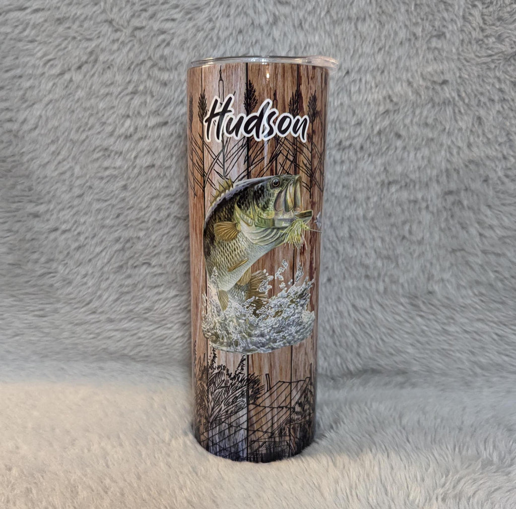 Fish Knowledge Tumbler With Fishing Rules 20oz With Reusable Straw, Can Be Personalized