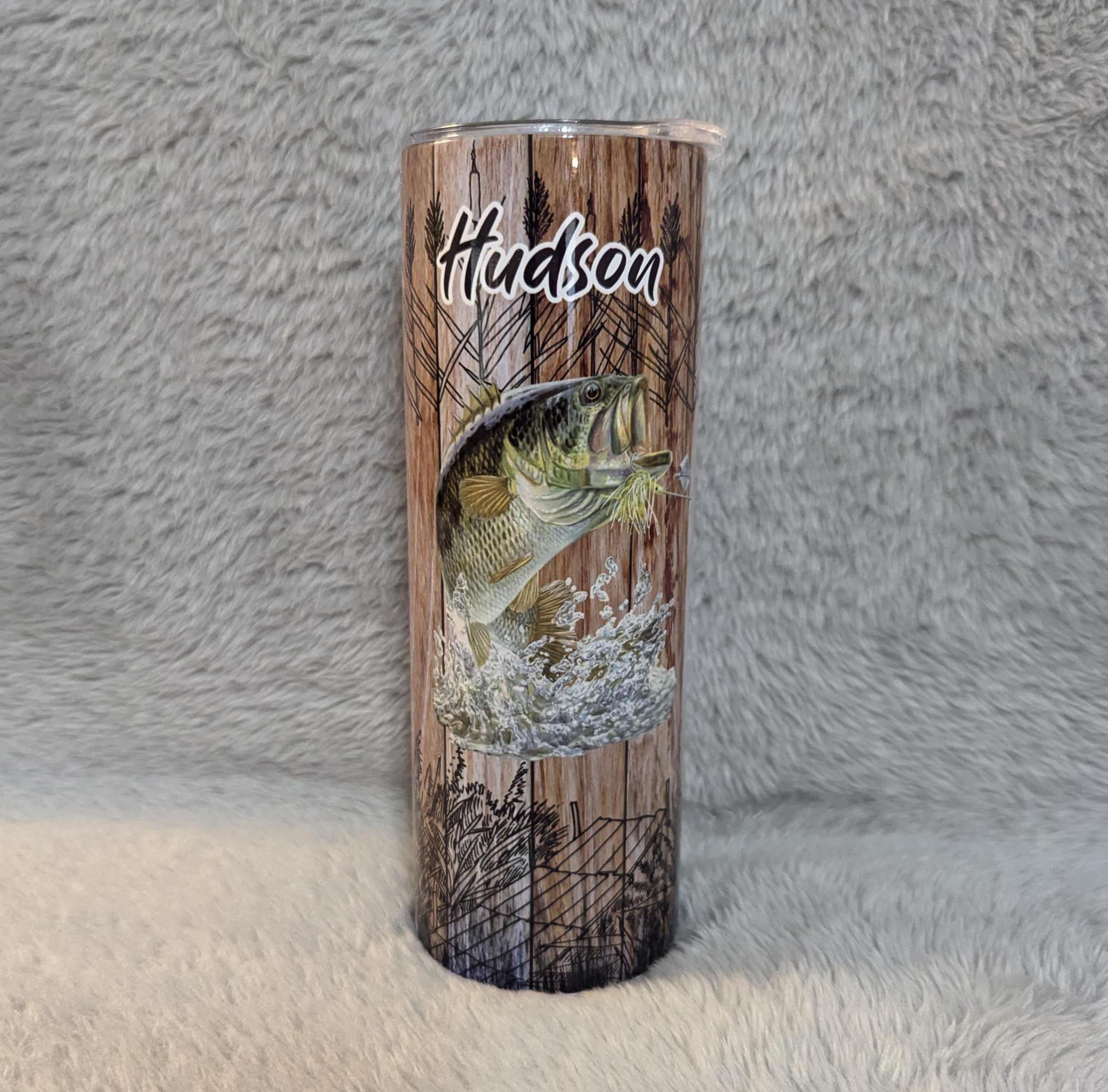 Fish Knowledge Tumbler With Fishing Rules 20oz With Reusable Straw, Can Be Personalized