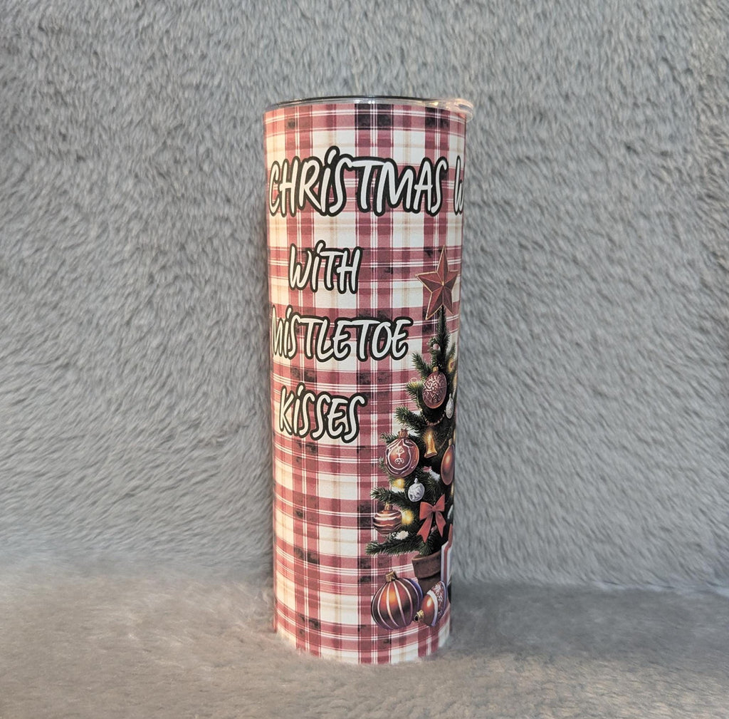 Highland Cow Christmas Tumbler 20oz With Reusable Straw