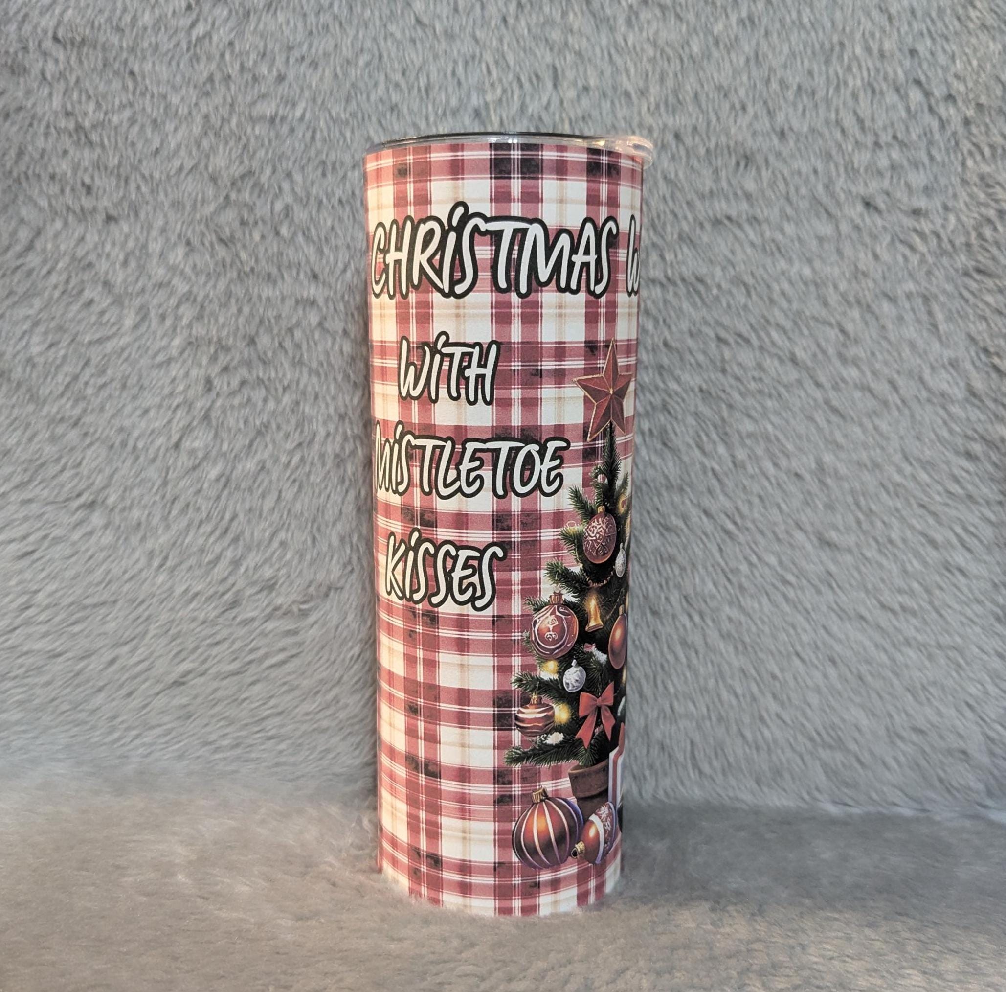 Highland Cow Christmas Tumbler 20oz With Reusable Straw