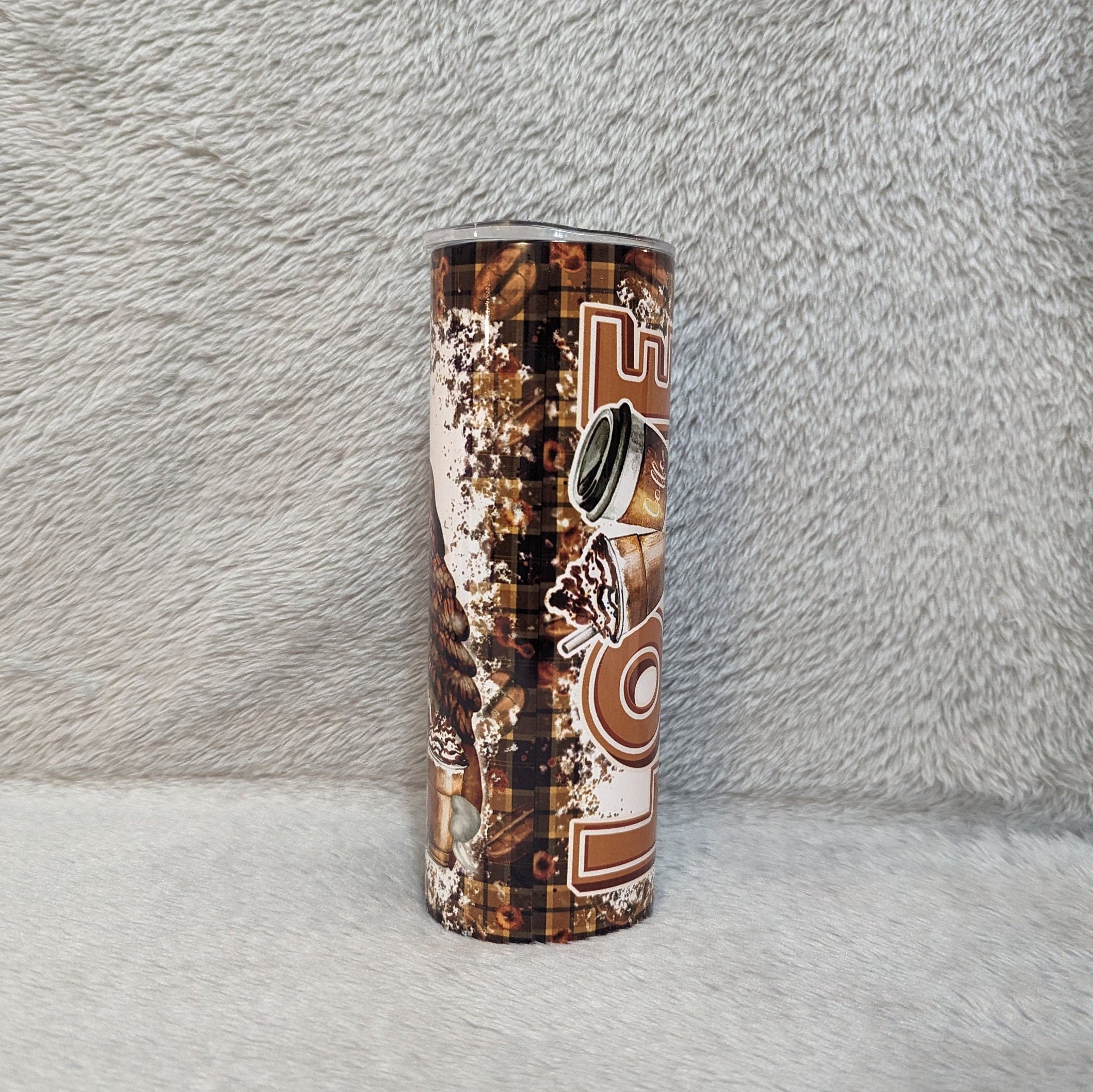 Gnome Love Coffee Tumbler 20oz With Reusable Straw, Can Be Personalized