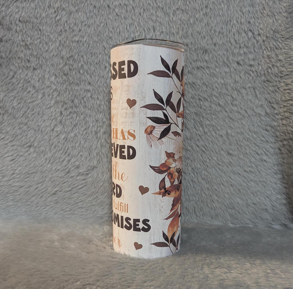 Blessed Is She Tumbler 20oz With Reusable Straw