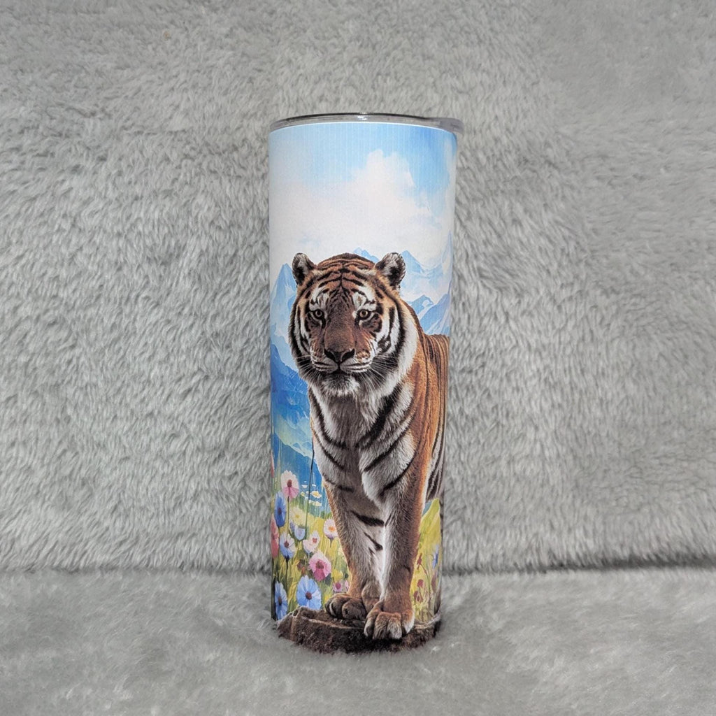 Tiger Tumbler 20oz With Reusable Straw, Can Be Personalized