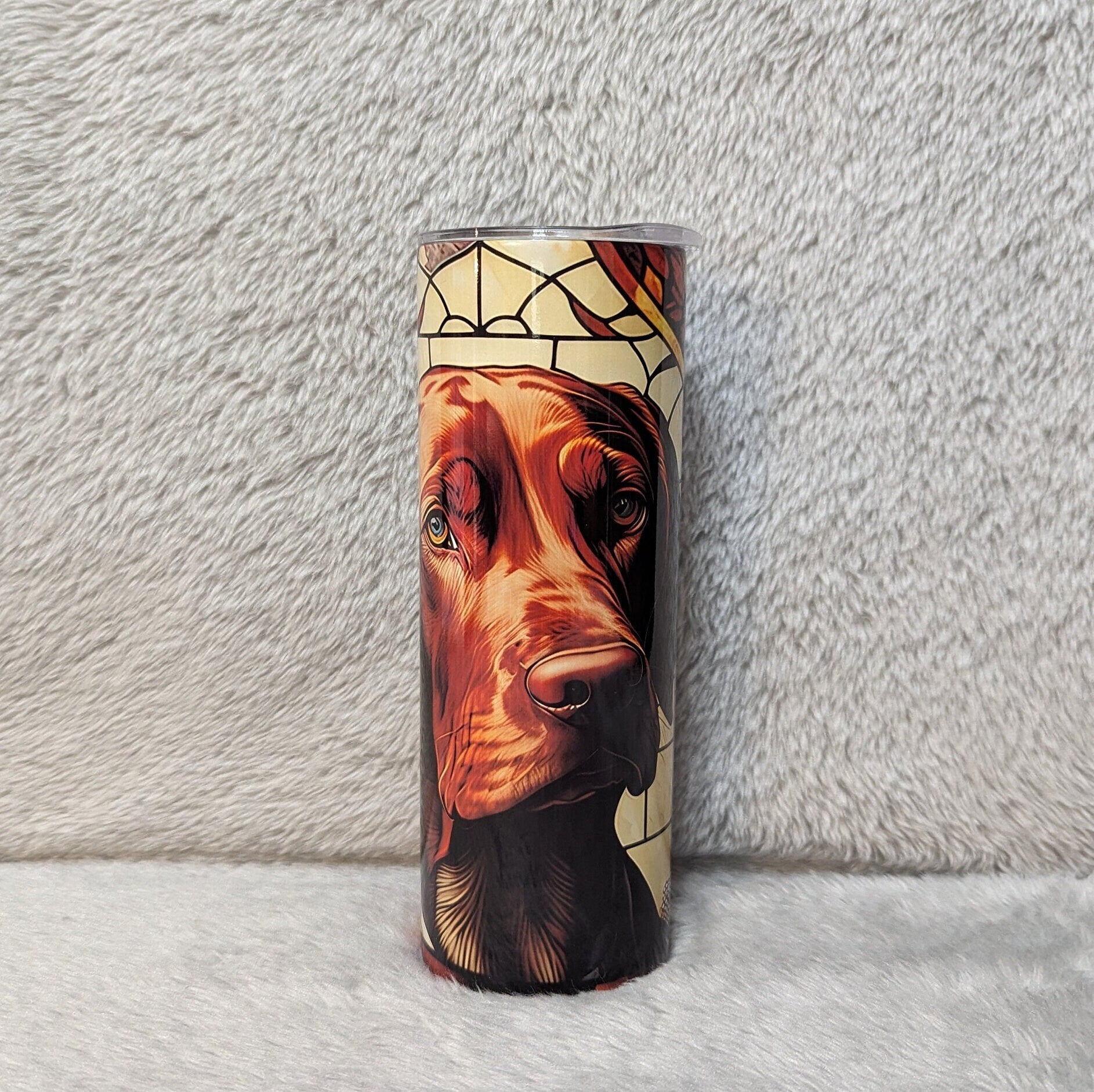 Vizsla Dog Tumbler 20oz With Reusable Straw, Can Be Personalized