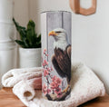 Beautiful Eagle Tumbler 20oz With Reusable Straw, Can Be Personalized