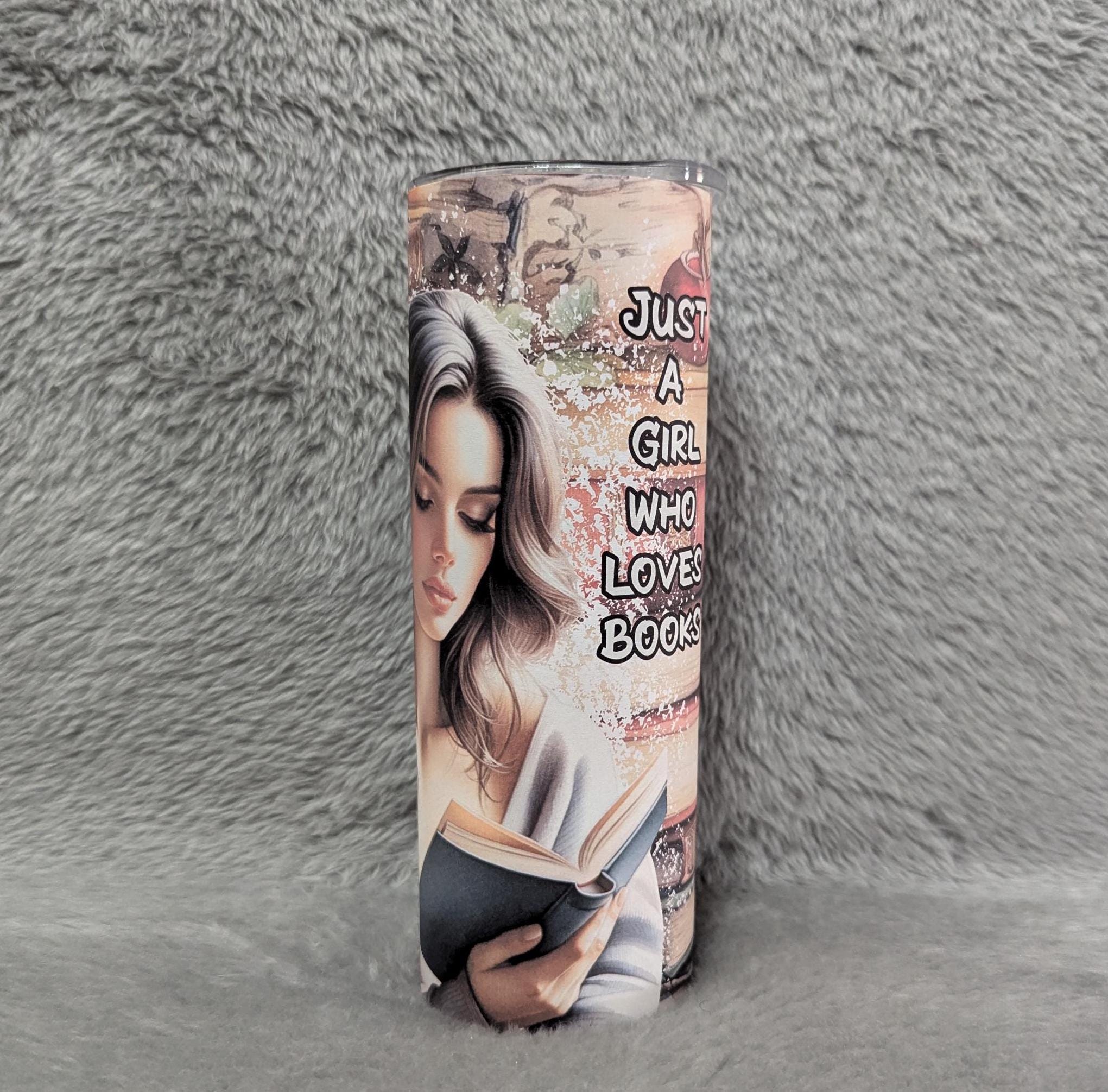 Just A Girl Who Loves Books 20oz Tumbler Can Be Personalized