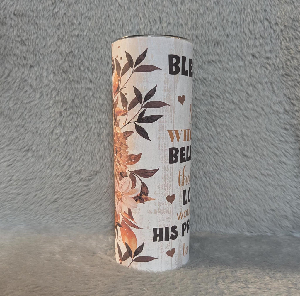 Blessed Is She Tumbler 20oz With Reusable Straw