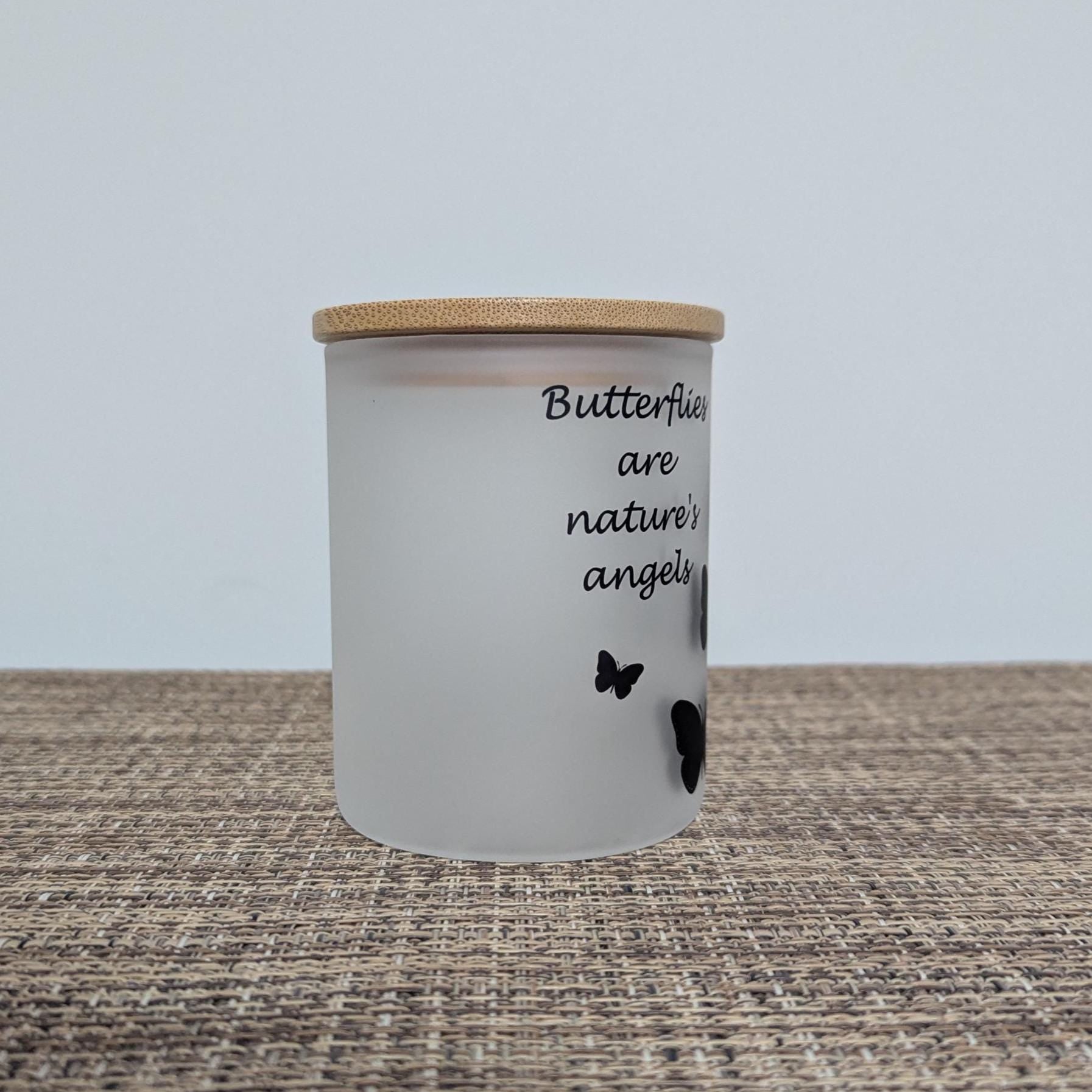 Butterflies are Nature's Angels Butterfly Candle Holder With A Battery Operated Flickering Tea Light