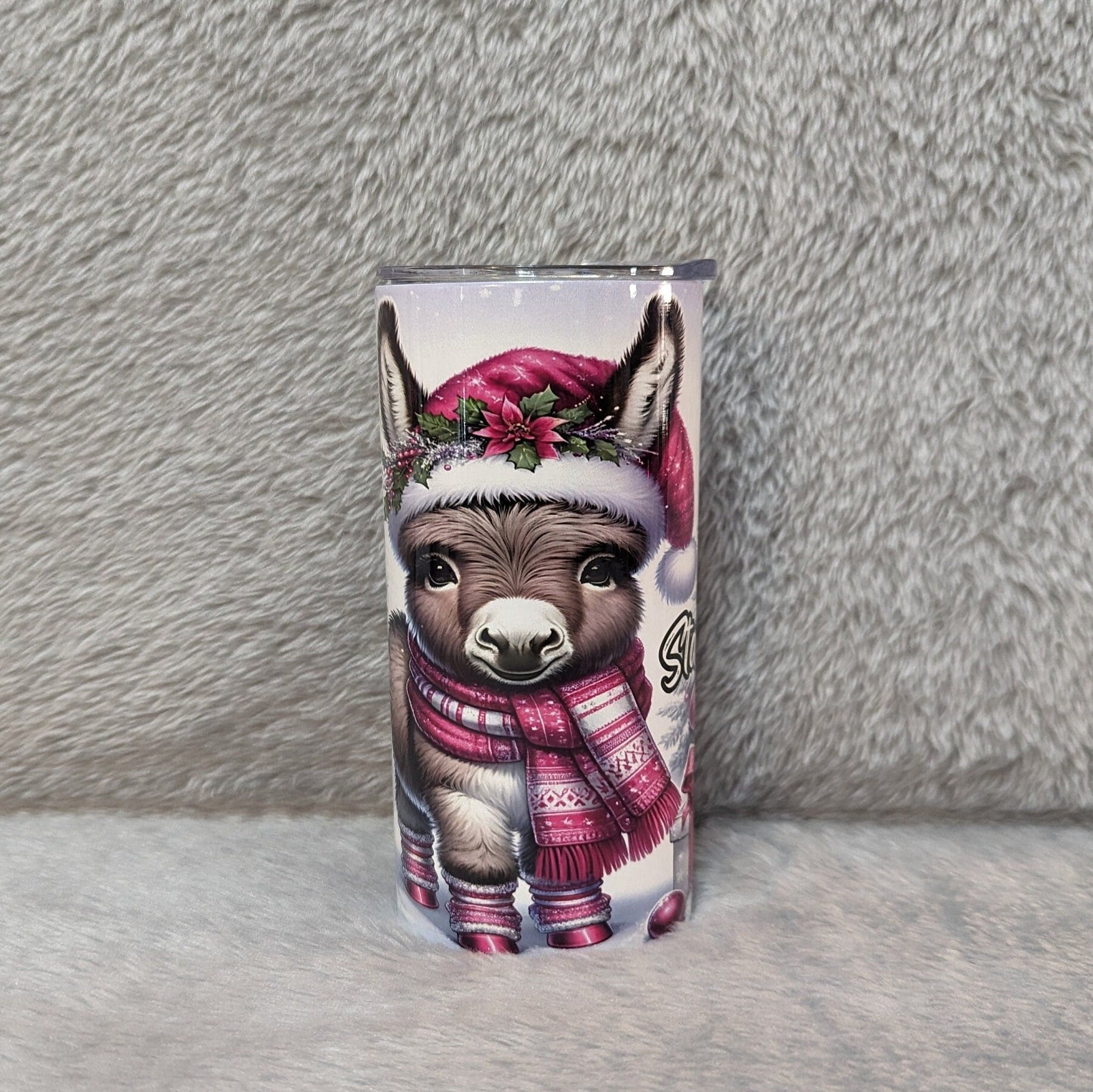 Baby Donkey Kids Tumbler 15oz With Reusable Straw, Can Be Personalized