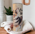 Corgi Mom Tumbler 20oz With Reusable Straw, Can Be Personalized