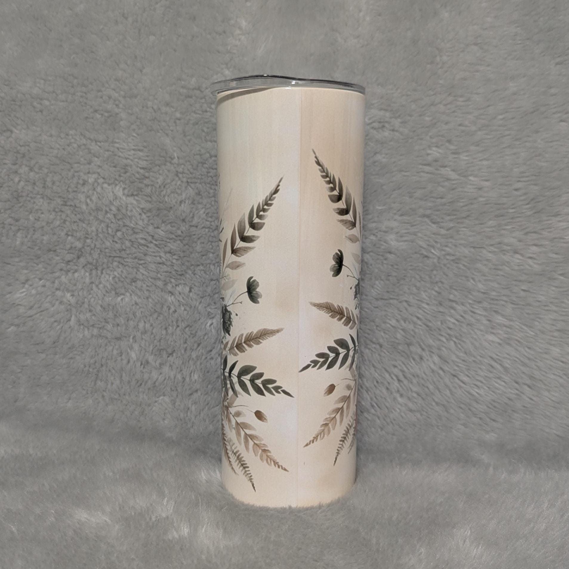 Boho Fox Tumbler 20oz With Reusable Straw, Can Be Personalized