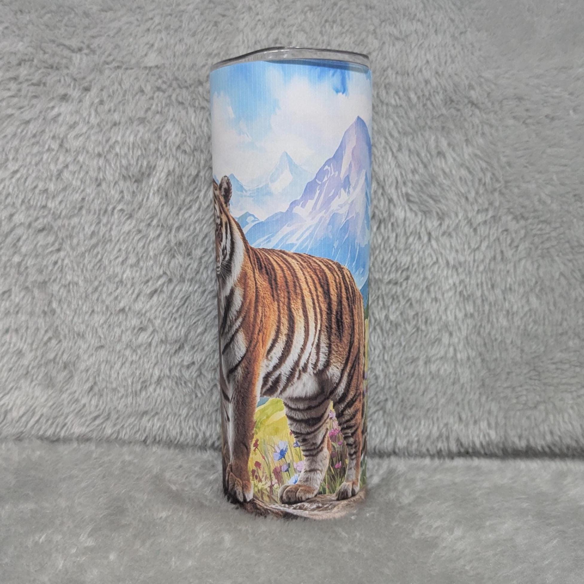 Tiger Tumbler 20oz With Reusable Straw, Can Be Personalized