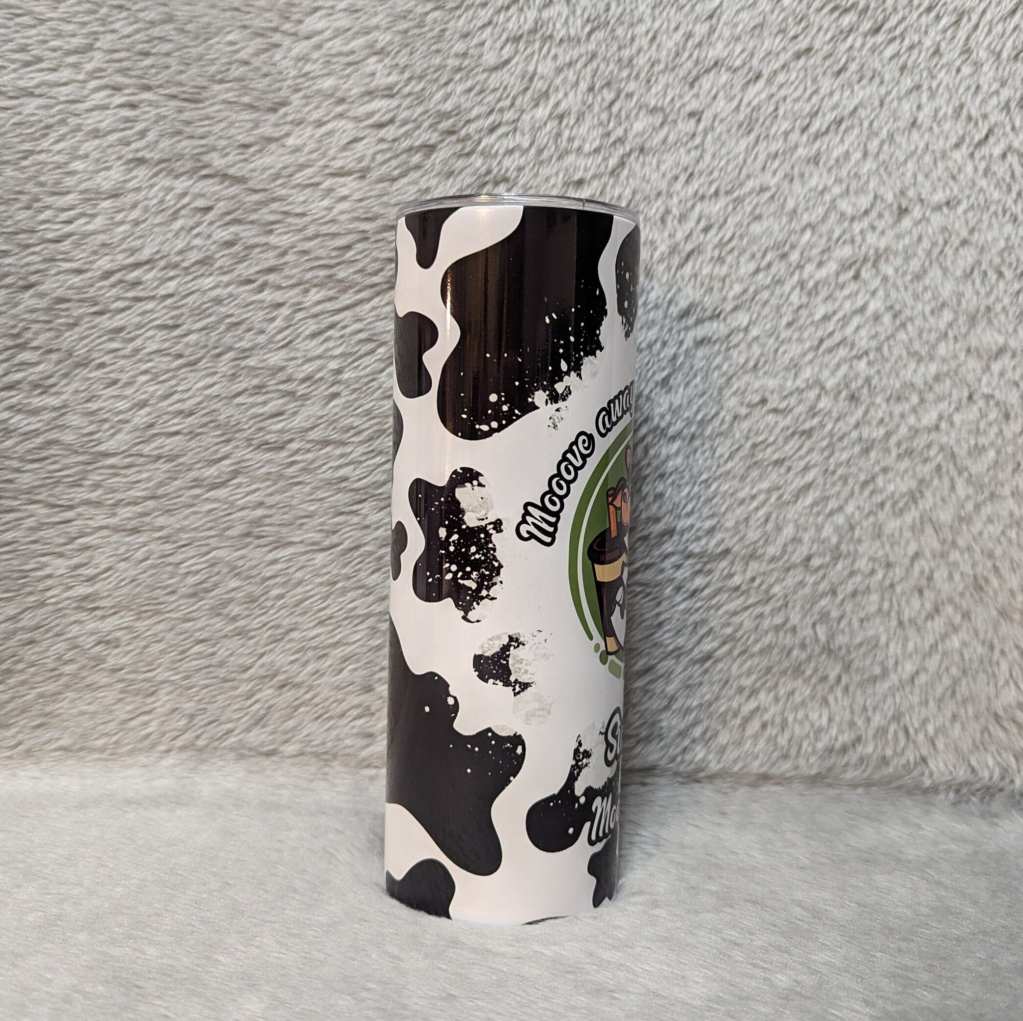 Cow Coffee Tumbler, Mooove away from my coffee Simply Moolicious Cow Tumbler 20oz With Reusable Straw