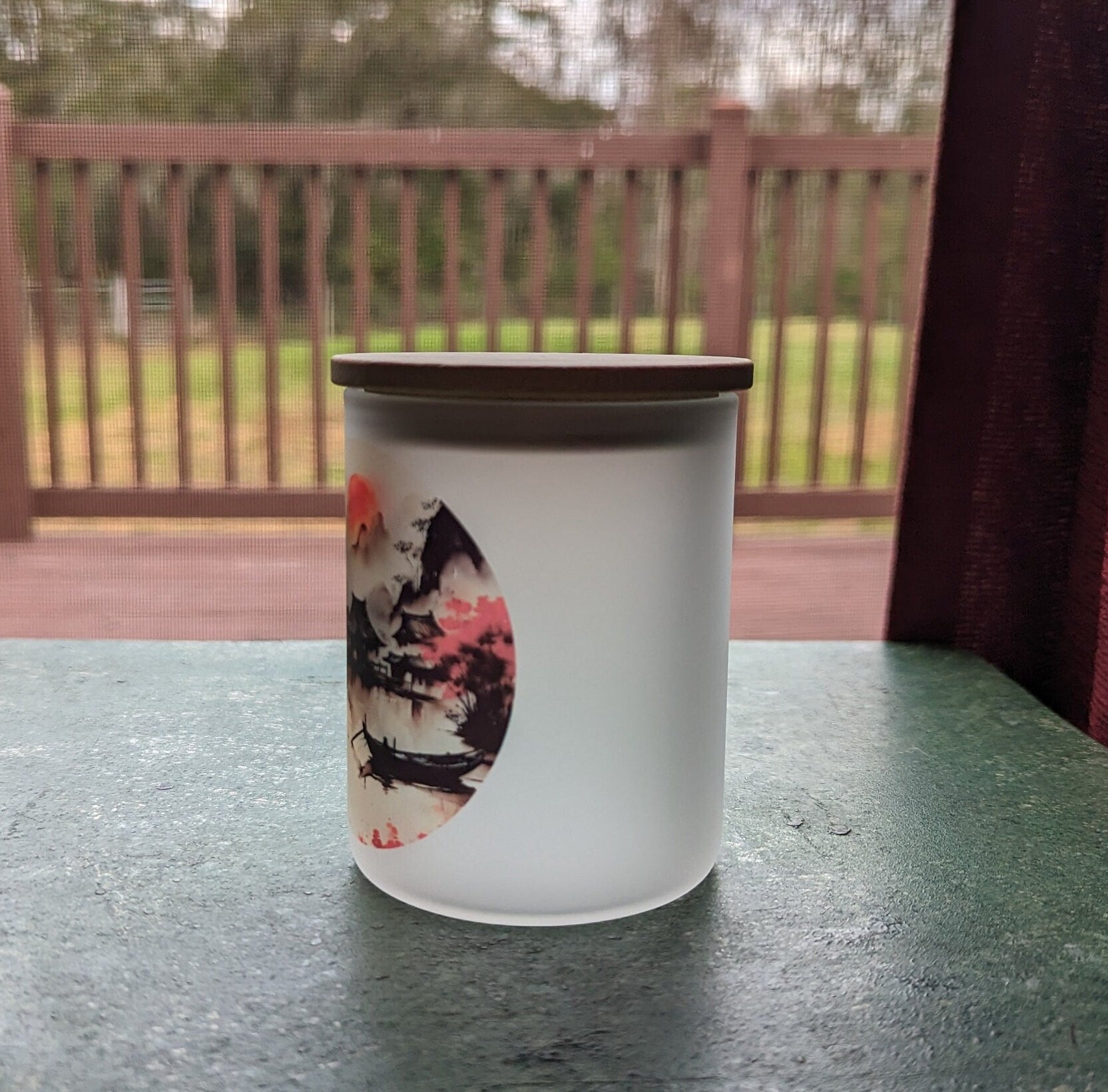 Chinese Candle Holder with Battery Operated Flickering Tea Light